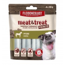 FLEISCHESLUST meat & treat Pockets 4x40g Pferd (6784004)